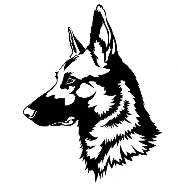 Belgian Malinois Outline Sticker Vinyl Decal