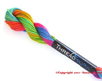 Rainbow Embroidery Floss Variegated ThreadworX 1154 Bradley's Balloons