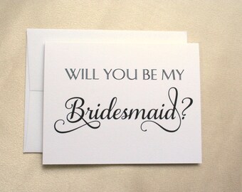 Will you be my Bridesmaid Card / Bridesmaid Card / Tree Free, 100% Cotton Cardstock