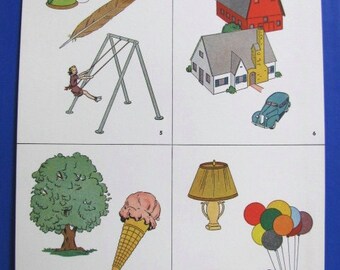 Save 20%, Vintage 1930's Elementary School Teacher Vocabulary Cards, Uncut