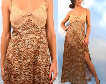 Vintage 70s 80s Vanity Fair Leopard Print Dressing Gown (size small, medium)