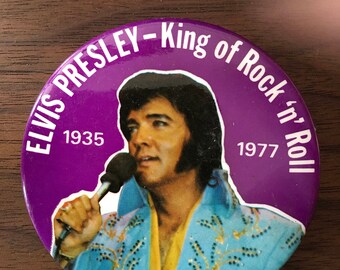 Elvis Presley King of Rock 'n' Roll Pinback Button