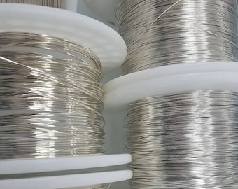 Sterling Silver Wire, 26 Gauge, Half Hard or Soft, Round, 10 Feet