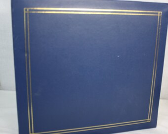 Blue 12x12 with Gold Border Scrapbook