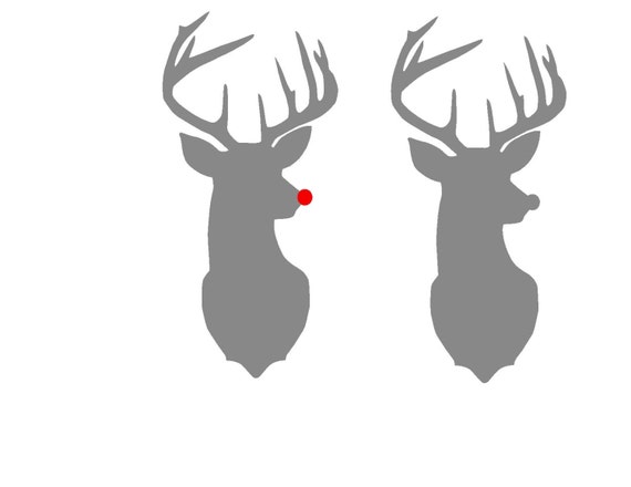 Download Items similar to Rudolph the Red Nosed Reindeer Silhouette ...