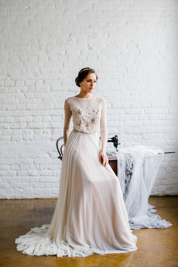 Long sleeve  wedding  dress  TERRI Modest  wedding 