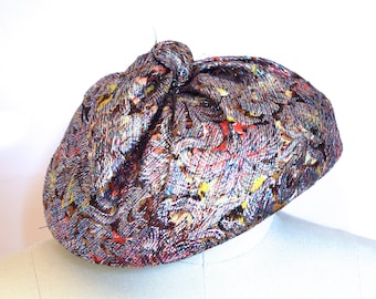 Vintage Asymmetrical Sparkle Calot, Toque Hat, O'Neils'