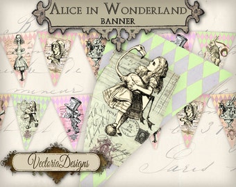 alice in wonderland tea party tickets printable save ink