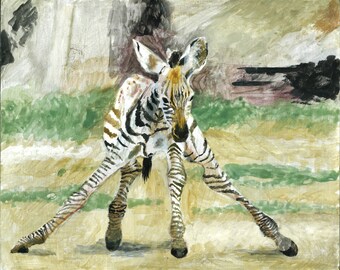 Zebra's First Steps Print