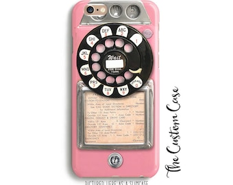 Retro Pink Payphone, Vintage Payphone Phone Case, Retro Pink Rotary Phone, Old Vintage Payphone, Hipster Payphone Case, Iphone, Samsung