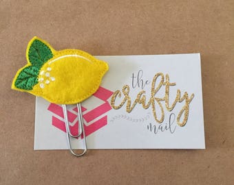 Lemon planner Clip/Planner Clip/Bookmark.