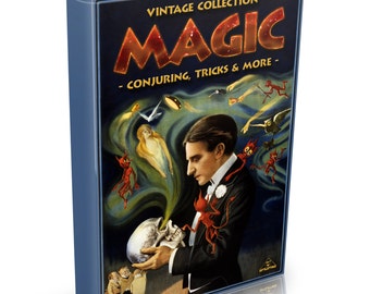 Magic Tricks & Conjuring - 96 Vintage Books on DVD - Illusions Magician Cards Coin