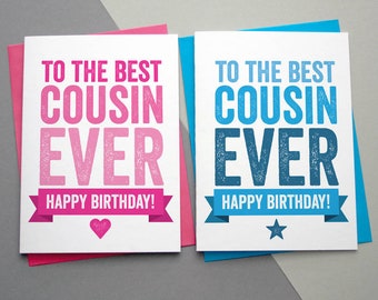 Cousin birthday card | Etsy