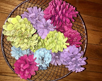 Painted Pine Cones
