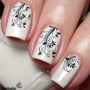 French Flower Nail Art Sticker Water Transfer Decal 24