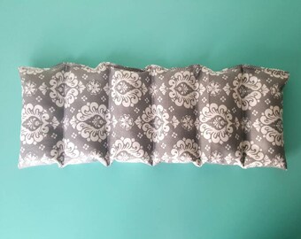 Rice bag / Gray fleur-de-lis /rice heating pad/ pain relief / heat cold therapy pack / relaxation/microwavable / heat pad / stocking stuffer