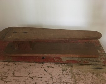 Vintage Hand-Made Wood Portable Ironing Board, Sleeve Iron Board, Folk Art, Primitive, Farmhouse Country Decor