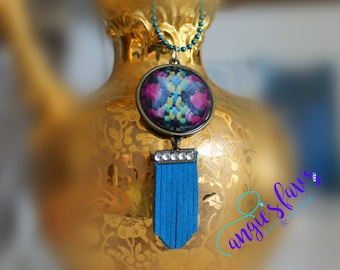 Ball Chain Necklaces, Kaleidoscope and Fringe Pendant
