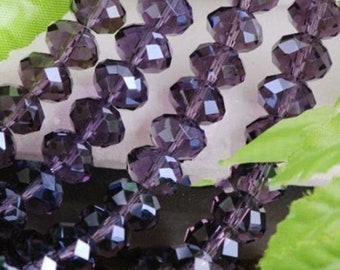 70PCS. Jewelry Purple Crystal beads