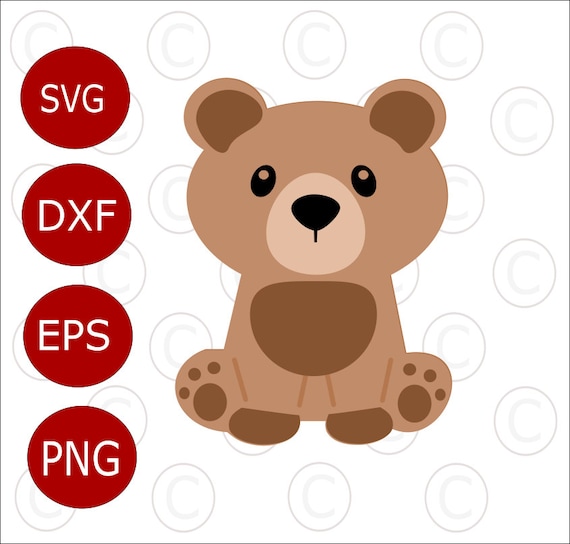 Download Baby Bear SVG Cut File Cute baby woodland animal SVGs Cut
