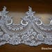 Bleached White Trim Lace, Lace Trim for Bridal Veil, Wedding Lace Trim, 9.05 Inches Wide 1.09 Yards/ Craft Supplies, WL776