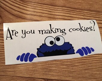 Kitchen Aid Mixer Decal, Cookie Monster Are You Making Cookies? Kitchenaid Decal