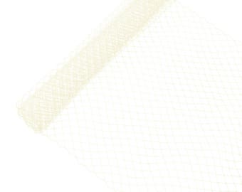 1 Yard x 10" Ivory Russian Millinery Birdcage Veil Netting - Available in 19 Colors
