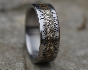 Titanium Ring With Copper Inlay