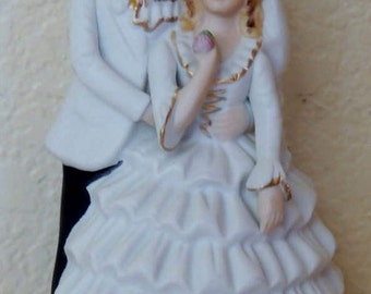 1970s Bride and Groom Cake Topper