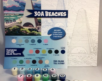 30A Beaches Paint by Numbers