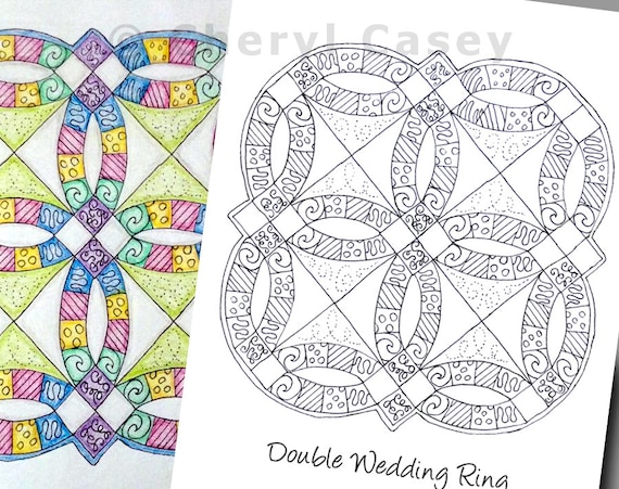 printable coloring page quilt double wedding ring cheryl casey art digistamp digital stamp from cherylcaseyart on etsy studio - Coloring Page Quilt printable coloring page quilt double wedding ring cheryl casey art digistamp digital stamp from cherylcaseyart on etsy studio - Coloring Page Quilt