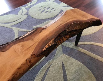 Live edge birch coffee table