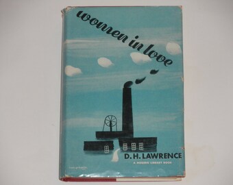 D.H. Lawrence - Women In Love - The Modern Library 1950 - Mid-Century Book Design - Vintage Hardcover Fiction Book