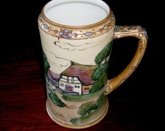 Noritake Nippon English Cottage Scene Stein