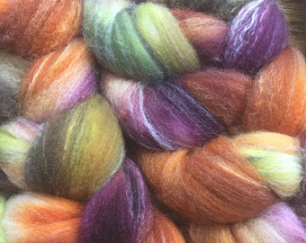Targhee Bamboo and Silk Combed Top Roving Canyon Colorway