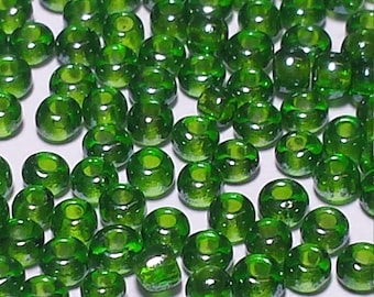 Translucent Shamrock Green Size 12 Seed Beads 50 Grams