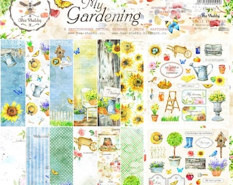 Scrapbooking paper pad 30 cm \12x12 garden spring flowers