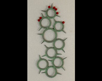 Steel Prickly Pear Cactus Wall Art Sculpture