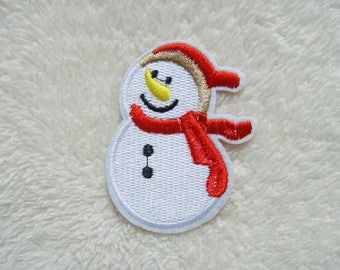 Christmas Snowman Iron On Applique