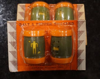 Set of 2 Vintage Salt & Pepper Shakers/ Saint Labre Indian School / Ashland Montana/