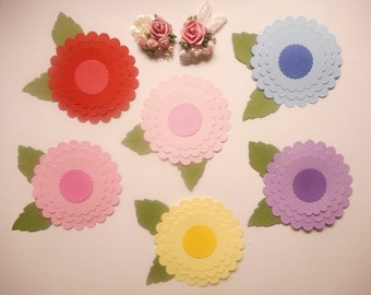 Paper Flowers,Paper Die Cuts, Die Cut Paper,Die Cut Shapes,Scrapbook Die Cuts,Paper Cutouts,Paper Shapes,Die Cut Circles,Scrapbook Kit