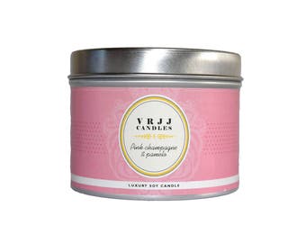 Pink Champagne - Good Luck Gift, Best Of Luck, Good Luck Exams, Best Wishes Gift, Make A Wish For Good Luck, Candle, Scented Candles, Candle