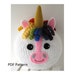 Rainbow Unicorn Pillow - Cushion CROCHET PATTERN - crochet patterns for animal pillows - Birthday present - Baby shower gift