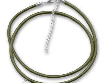 1 x 3mm KHAKI silk cord Choker
