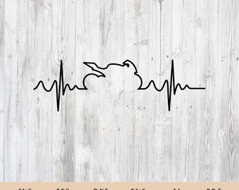 Motorcycle Heartbeat Svg, Pulse Svg, motorcycle svg, moto race svg, motorcycle diy, dxf, cut file, silhouette, cricut, png, motorcycle dxf