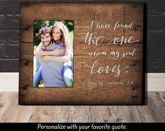 Wedding Gift, Anniversary Gift, Personalized Picture Frame, Home Decor, Wall Decor, Personalized Frame, Song of Solomon