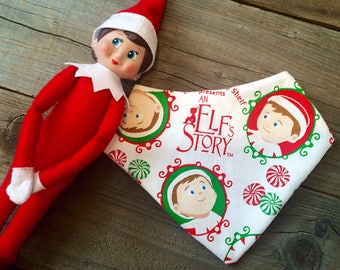 Elf bib, elf baby bib, elf on the shelf bib, Christmas baby bib
