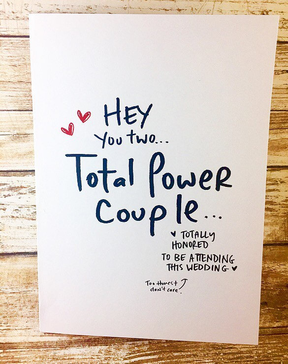 total power couple wedding card power couple congrats on