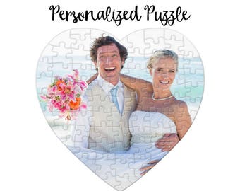 Personalized Puzzle, Photo Puzzle, Personalized Photo Puzzle, 75 Piece Puzzle, Heart Shape Puzzle, Picture Puzzle, Puzzle
