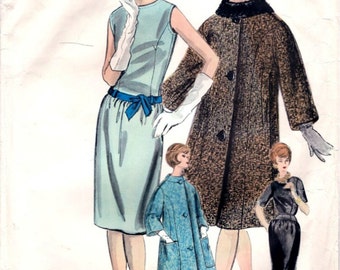 Vintage Vogue Couturier Pattern 1032 - - STUNNING Dress, Jacket and Scarf - Bust 32